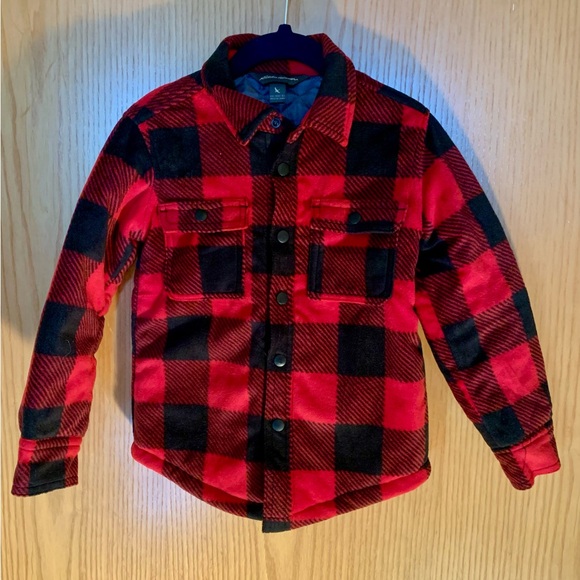 EUC Eddie Bauer Kids Quilted-Lined Button-Down Winter Shirt/Jacket- Size XXS (4) - Picture 1 of 6